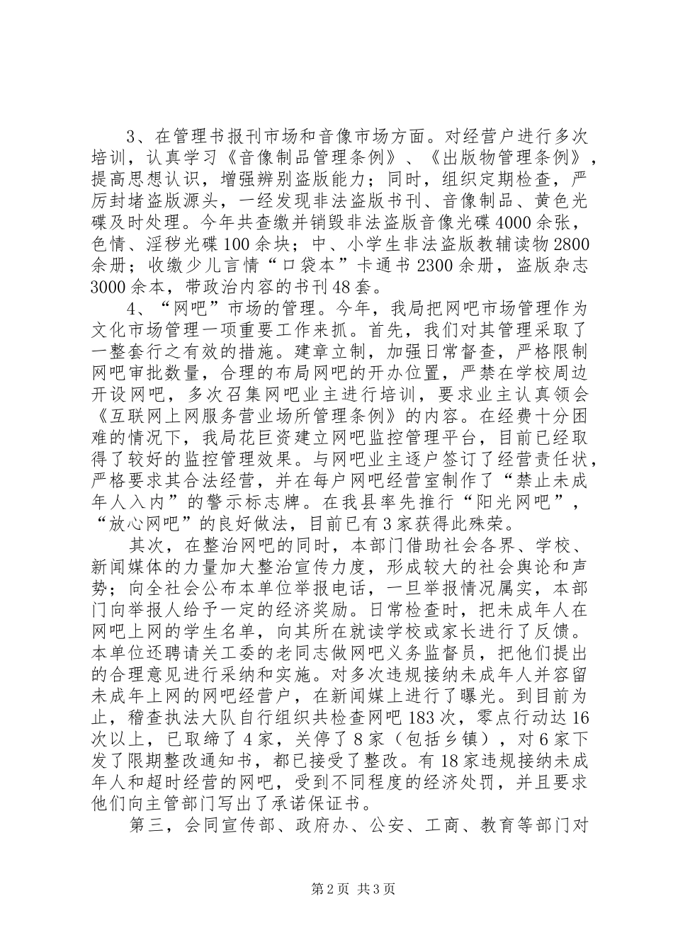 XX县文化市场工作总结_第2页