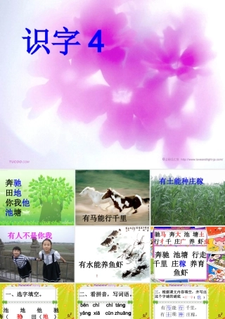 人教版一年级语文下册《识字4》课件PPT (2)