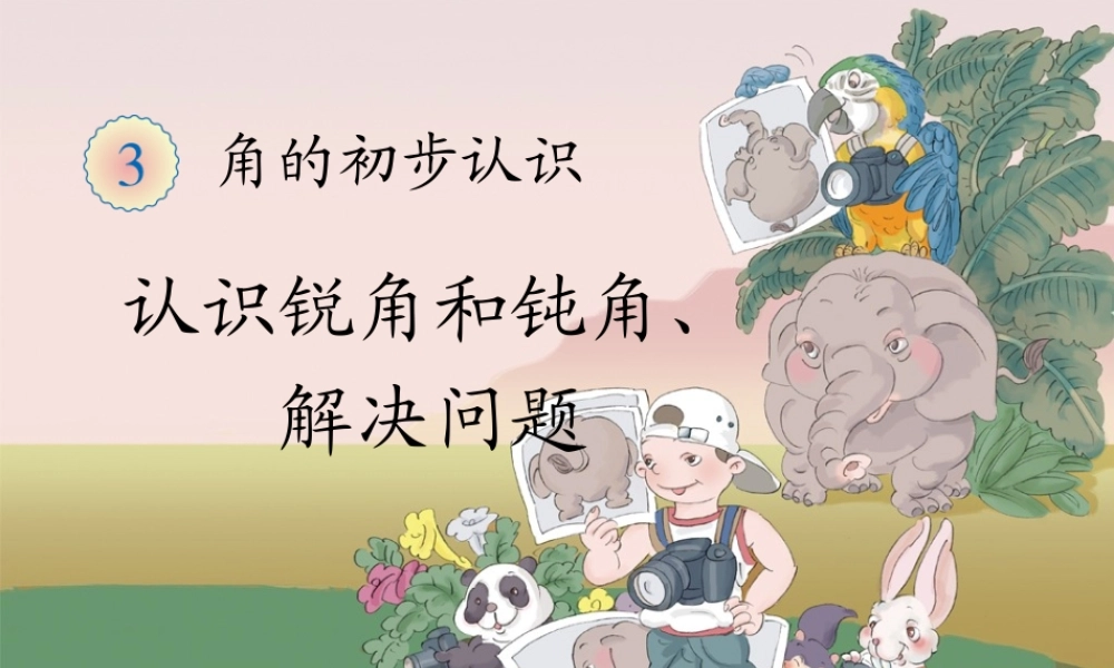 认识锐角和钝角