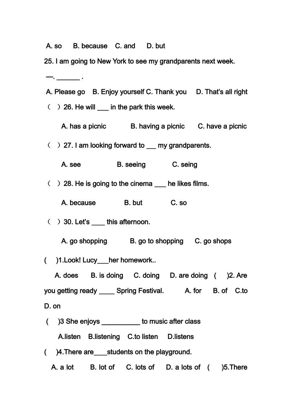 七年级M1-4单选题_第2页