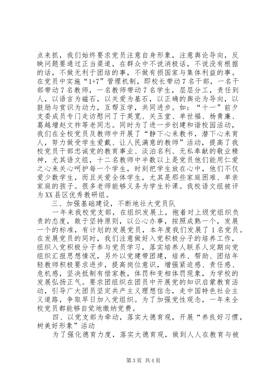 中学党支部党建年终总结_第3页