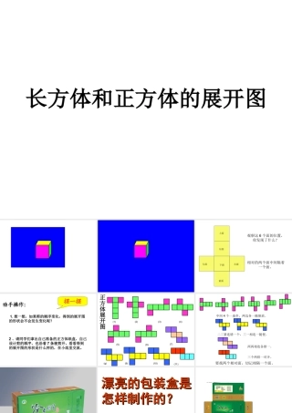 《正方体和长方体的展开图》