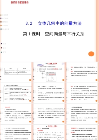 第课时空间向量与平行关系共张
