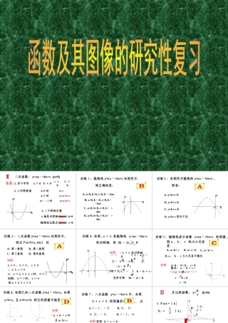函数及其图像的研究新复习