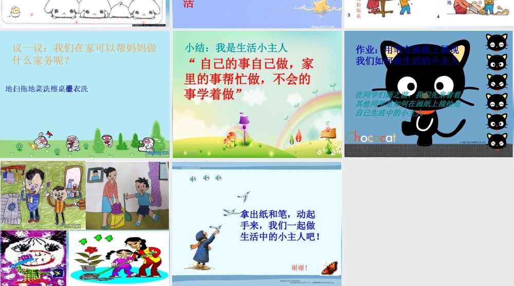 湘教版美术三上《我是生活小主人》PPT课件2