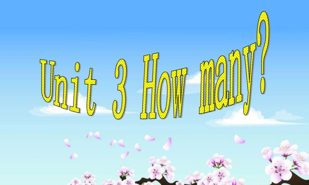 小学三年级英语下册Unit3课件Howmany-04PPT课件