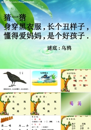 乌鸦喝水第一二课时