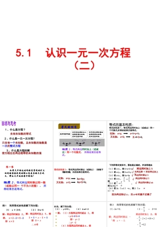 认识一元一次方程()