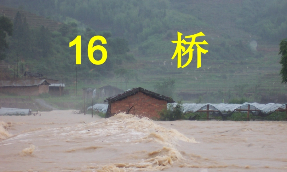 人教新课标版小学语文五年级下册第四组16《桥》PPT课件 (2)