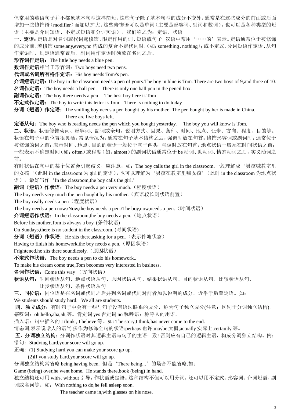 英语基本句型(学生用)_第3页