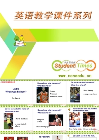 八年级英语上册第九单元课件Section_A