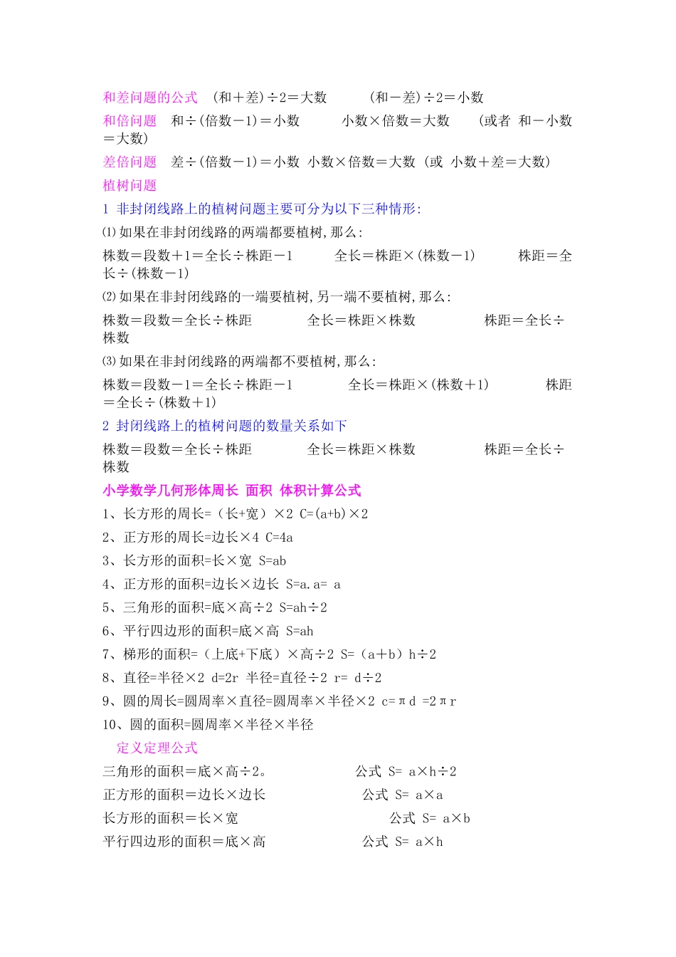 小学公式全集_第2页
