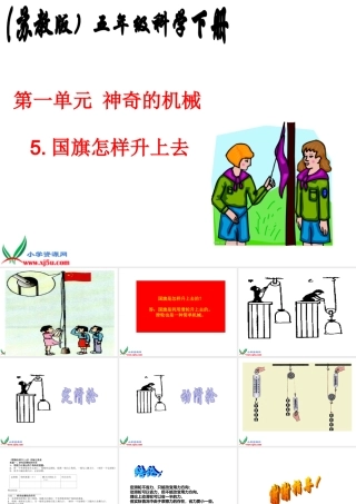 (苏教版)五年级科学下册课件_国旗怎样升上去_1