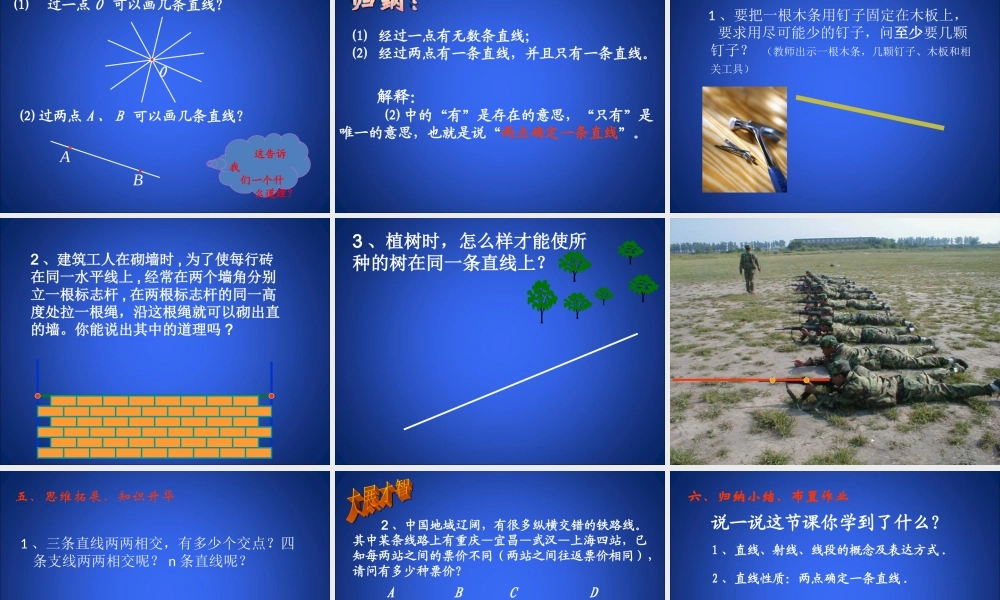 线段射线直线演示文稿 