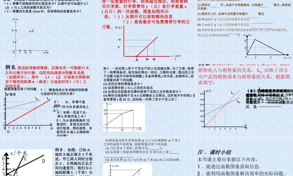 一次函数的图像小结与复习