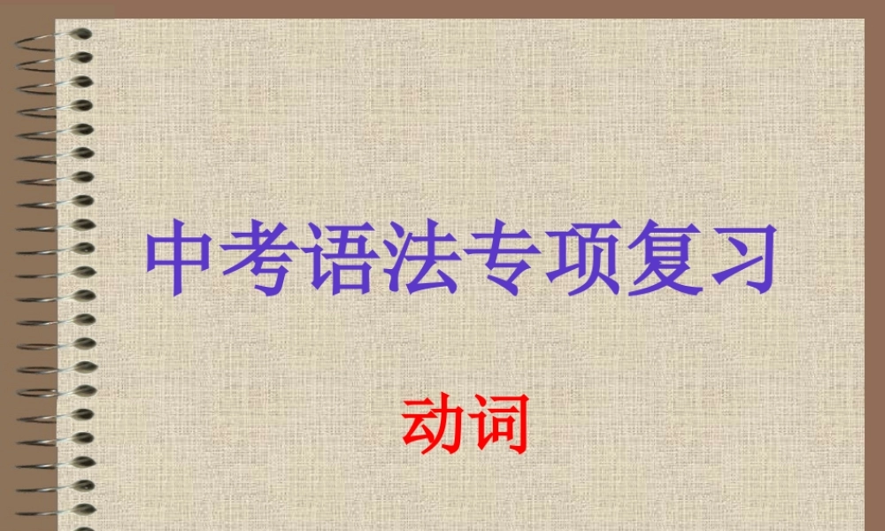 中考英语语法专项复习