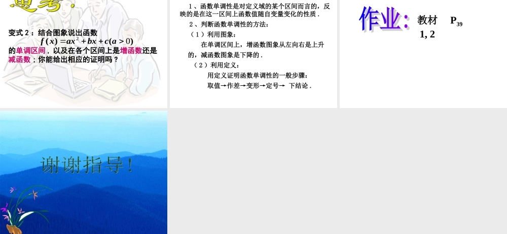 函数的单调性（胡文成）