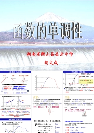 函数的单调性（胡文成）