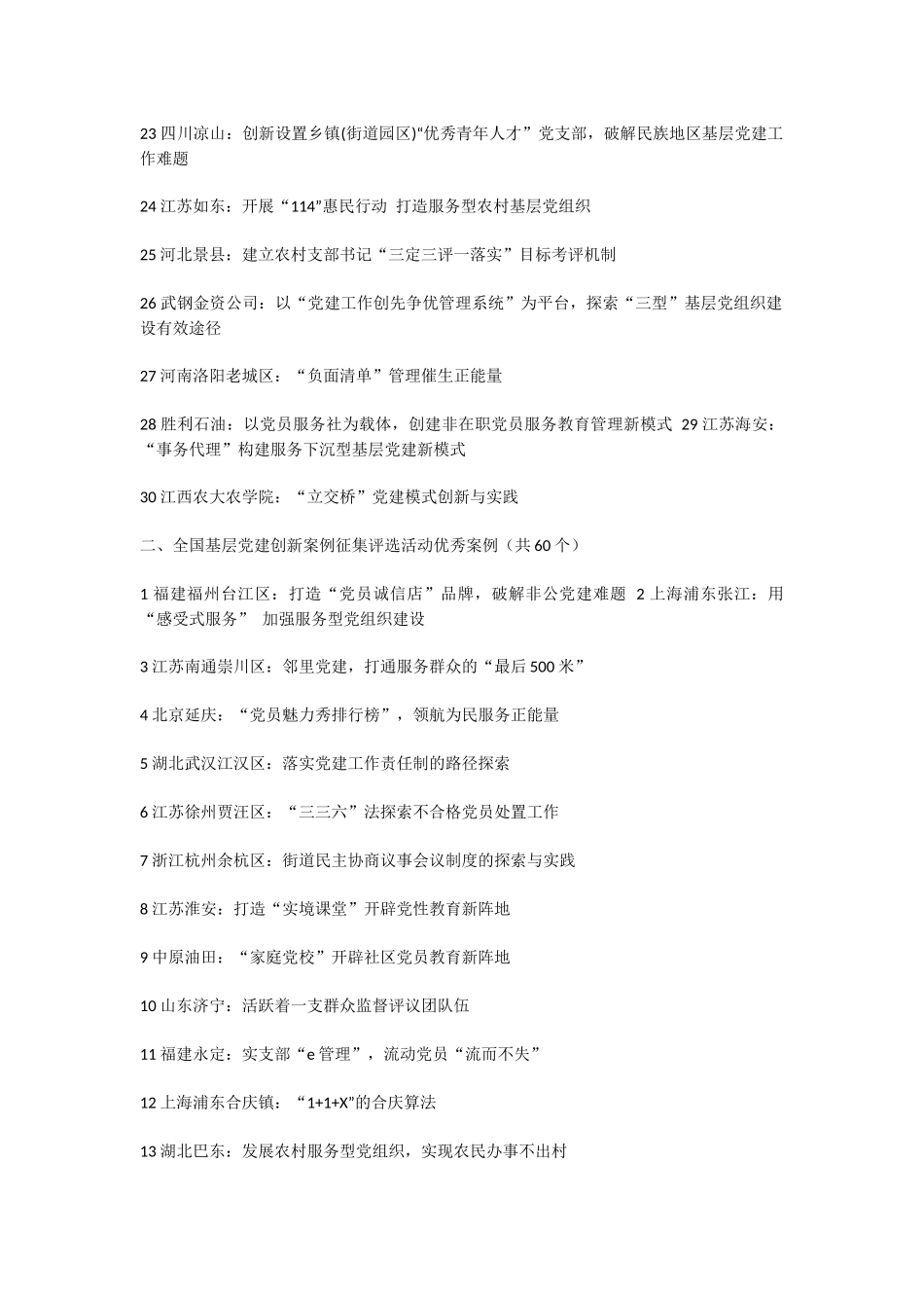 全国党建创新案例30个_第2页