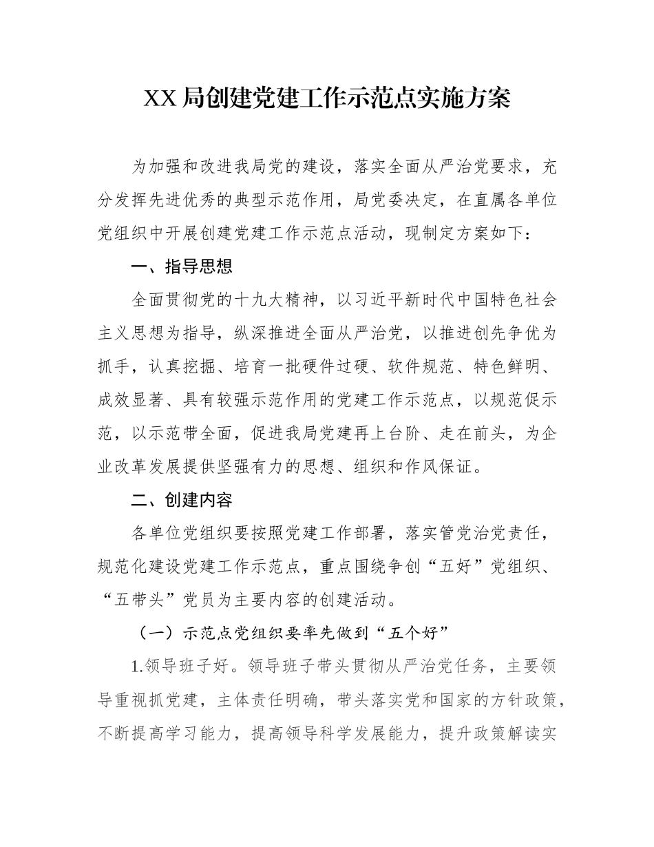 创建党建工作示范点资料（方案+申报范例+评分表+总结）_第2页