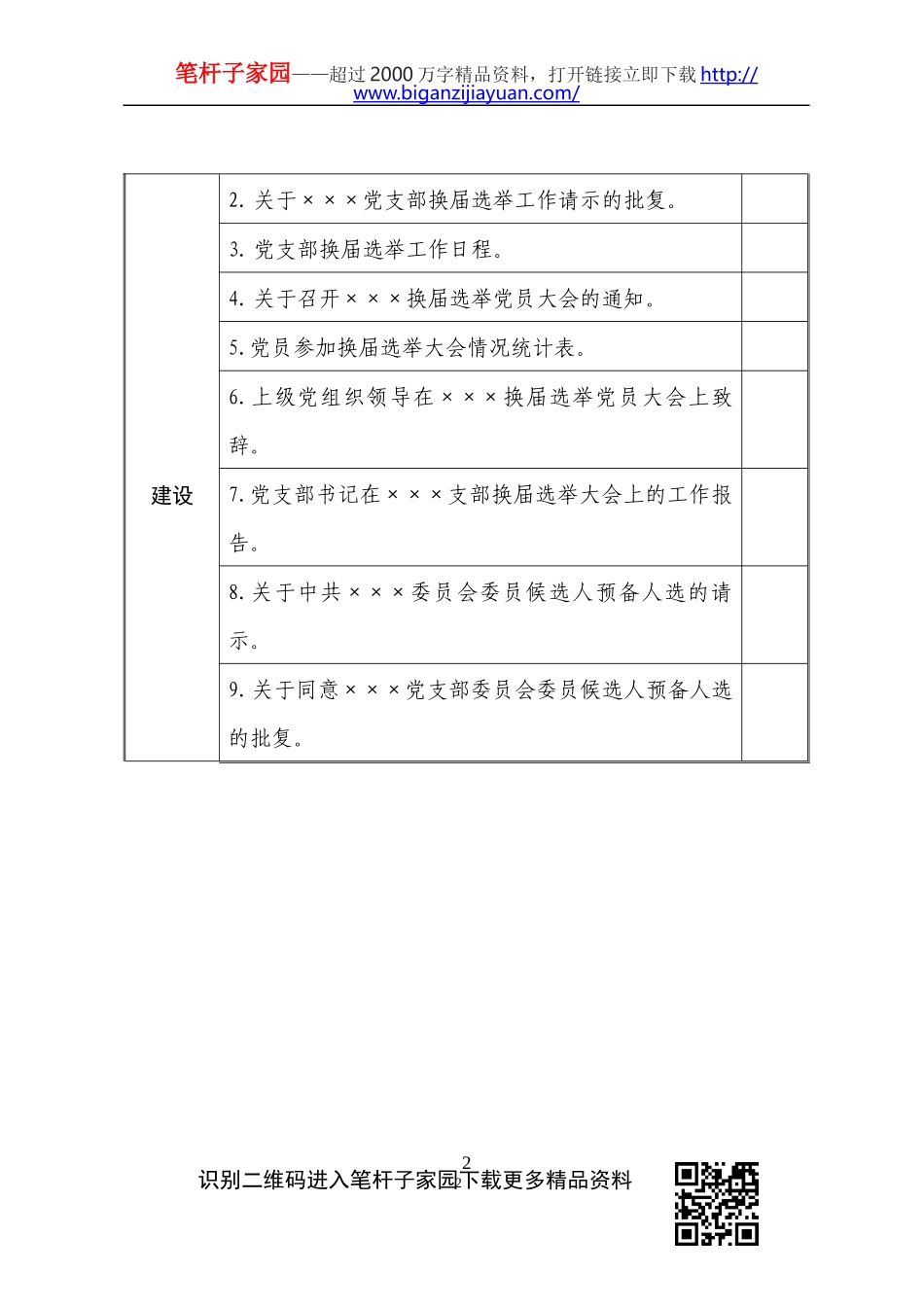 2019年度基层党支部党建资料归档清单_第2页