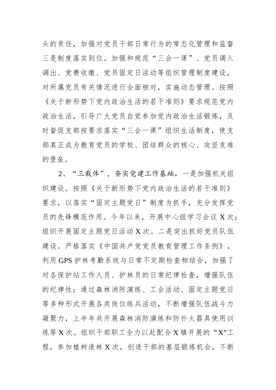 2019年上半年县级局党建工作总结_第2页