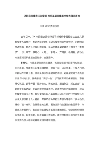 【工作总结】这份《党建工作总结》标题简、语言实，接地气、有温度！