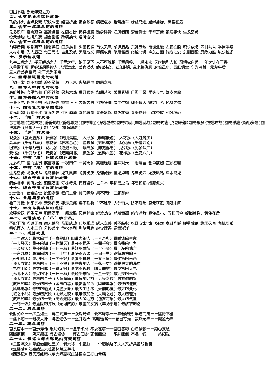 写作资料集之铭言-成语描写_第2页