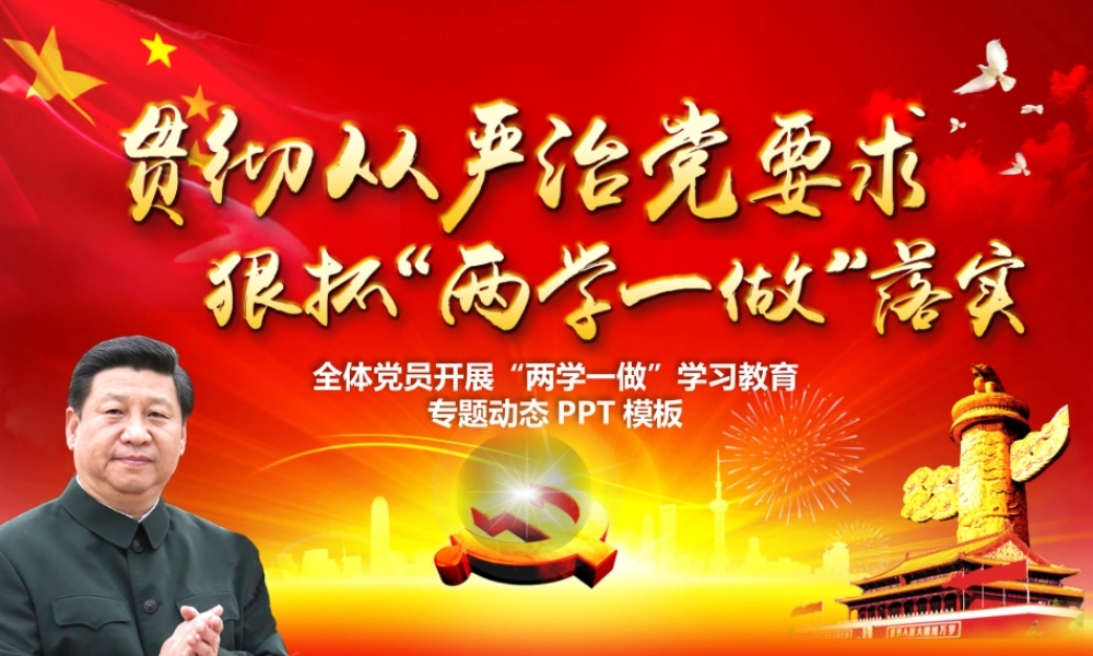 两学一做动态PPT (6)