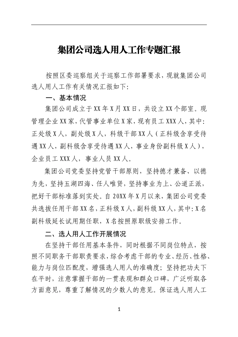 选人用人专项报告_第1页