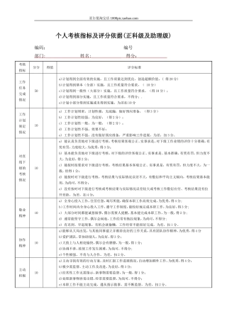 员工绩效考核、能力评价表