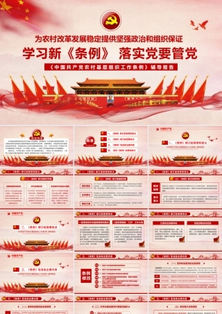 《中国共产党农村基层组织工作条例》辅导报告（PPT）