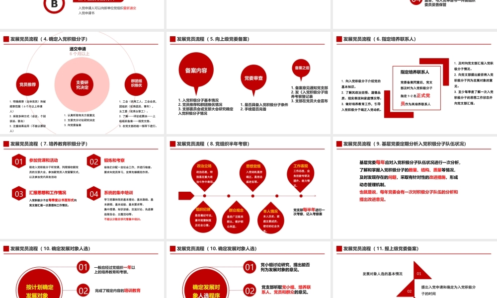 【PPT】党务工作培训发展党员篇