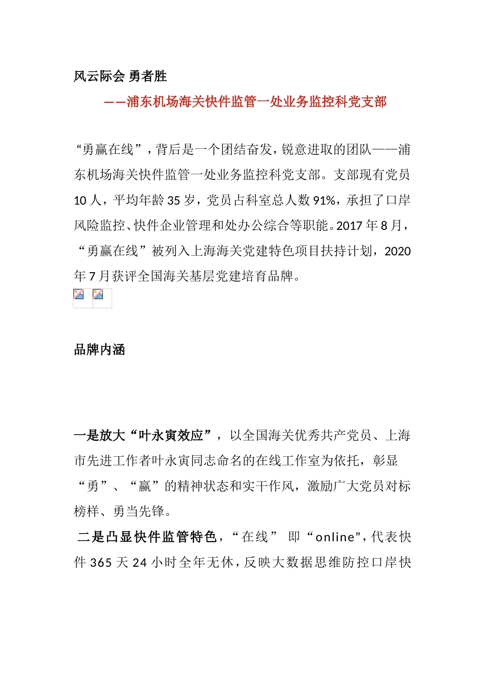 【案例】“勇赢在线”党建品牌_第1页