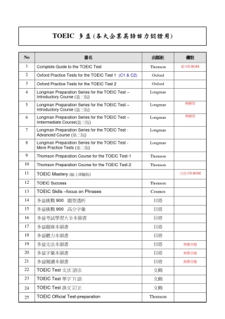 (各大企业英语能力认证用)