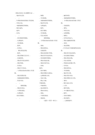 (完成)国际经济法名词解释2
