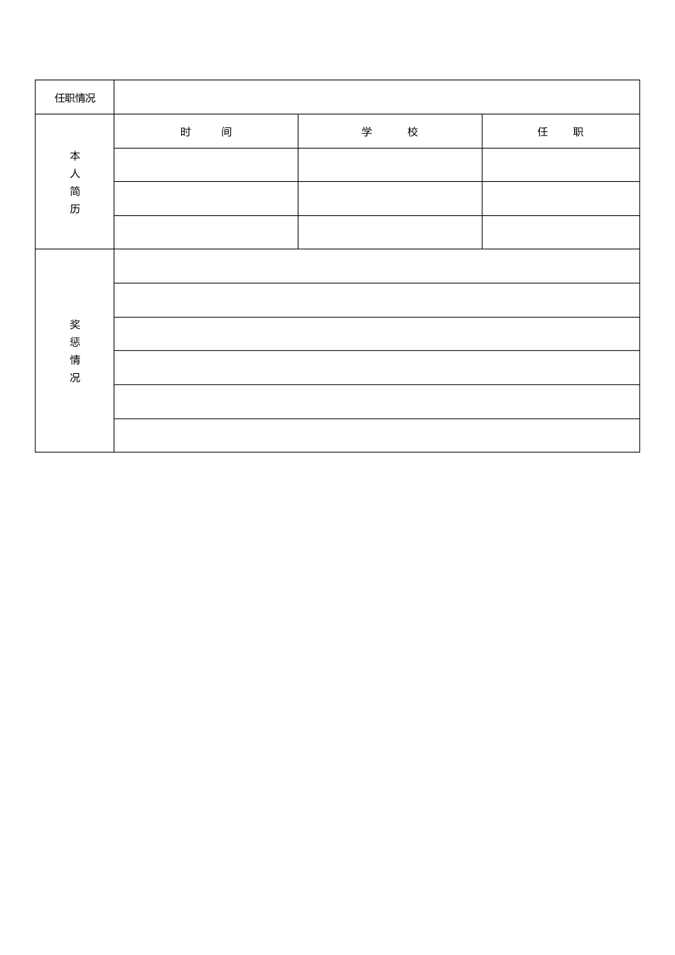 (完整word版)个人简历表格(通用版)_第3页