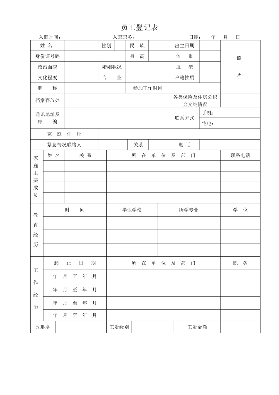 (完整word版)应聘表格范本_第3页