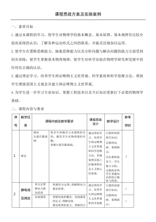 (完整word版)课程思政方法及实施案例大学物理