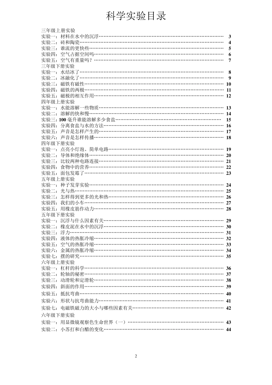 (教科版)小学科学实验操作手册_第2页