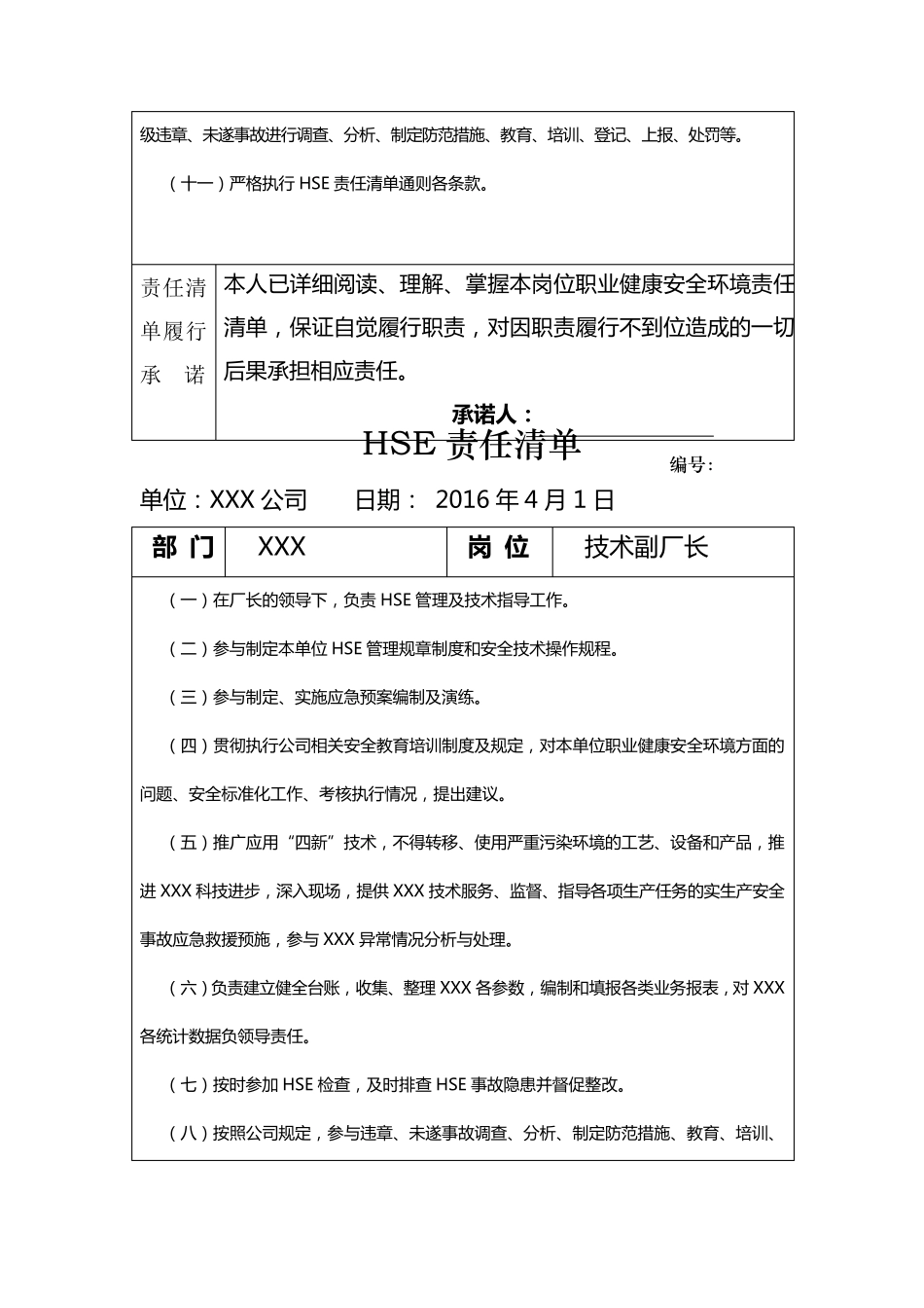 (最新2016)HSE岗位责任清单_第2页