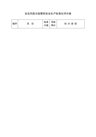 (最新2018)安全生产标准化评分表