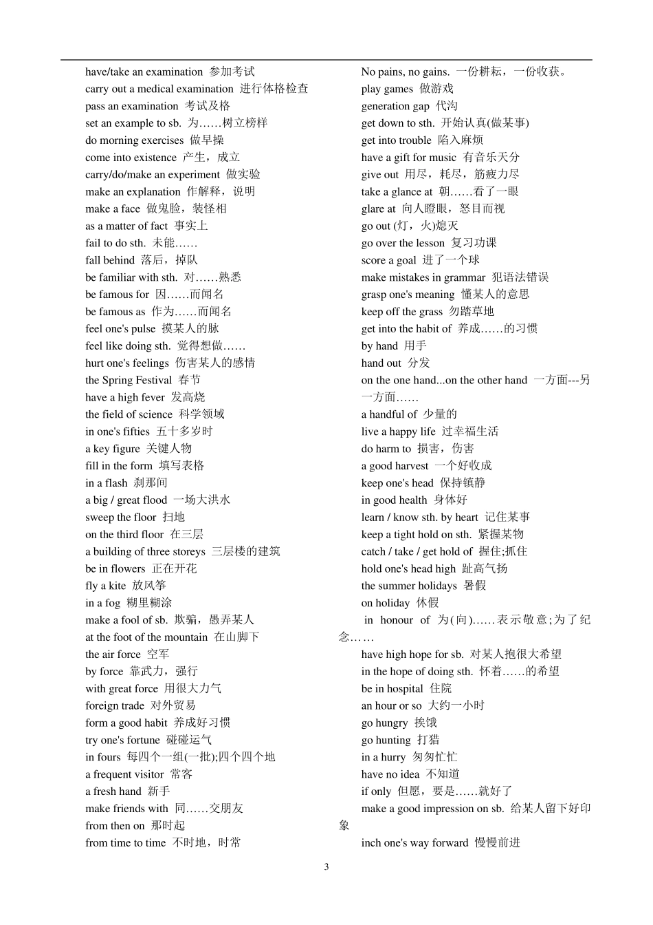 (材)高中英语短语及固定搭配大全_第3页