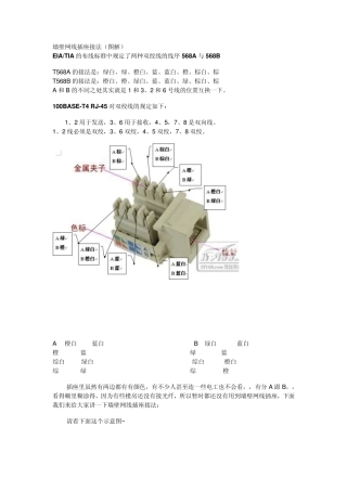 (网线插座)的正确安装