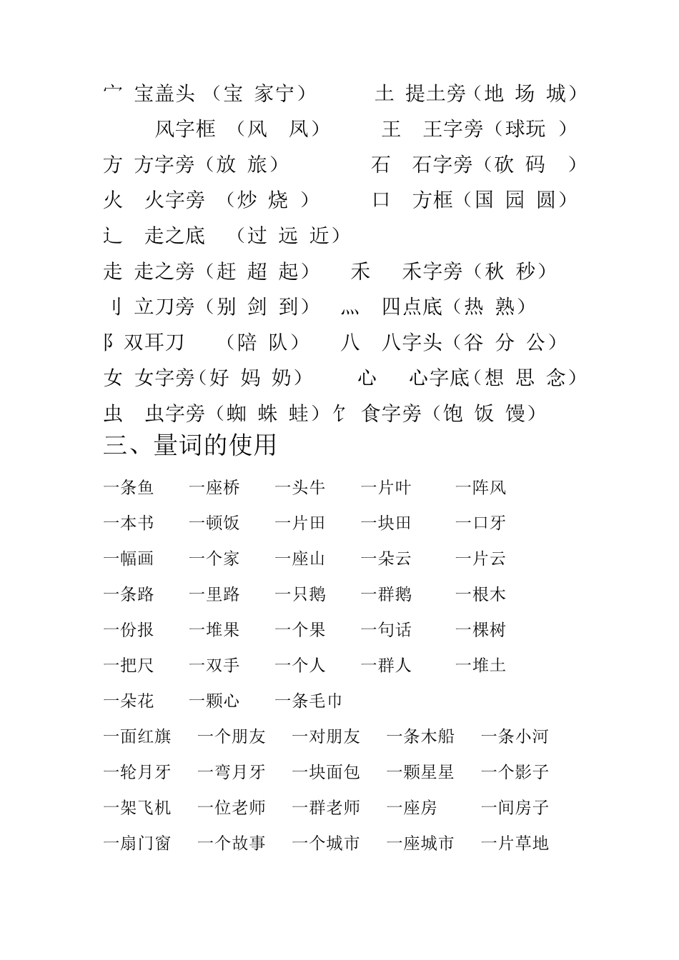 (重要)一年级上册语文知识点归纳总结_第2页