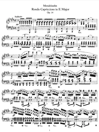 (门德尔松)随想回旋曲Op14原版五线谱钢琴谱正谱
