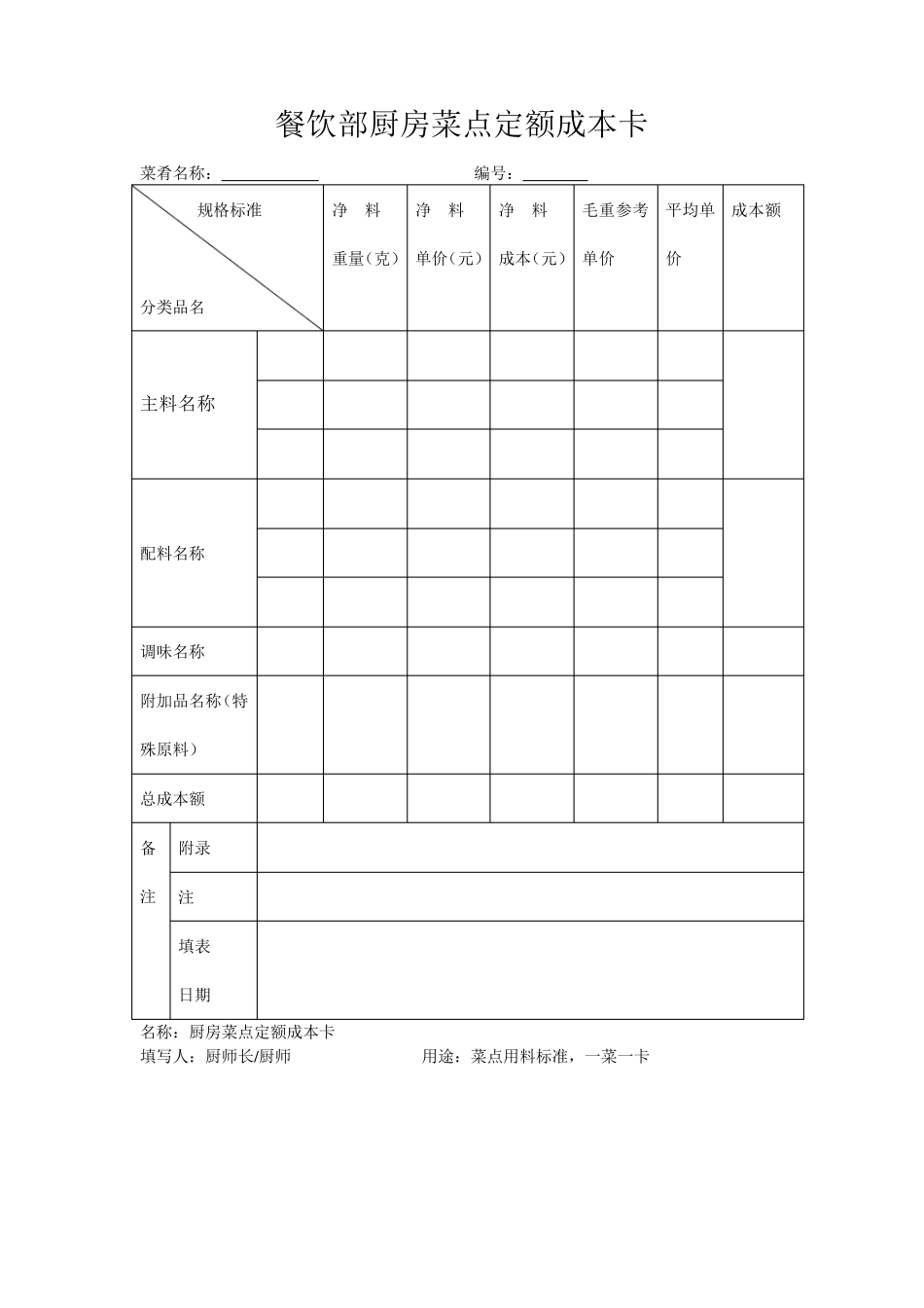 (餐饮管理)餐饮常用表格_第3页
