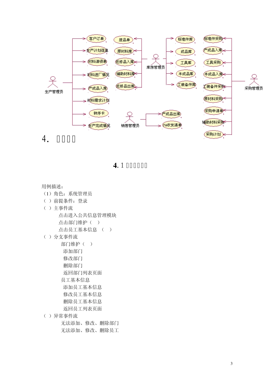 0.ERP系统需求规格说明书(教学示例模板)_第3页