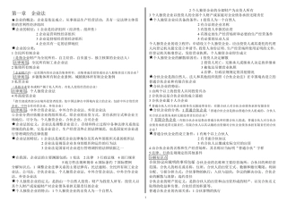 00043经济法概论自己整理的全书重点不遗漏考试全通过超好用