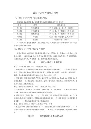 0078自考银行会计学考前复习指导(考前划重点及详细讲解)
